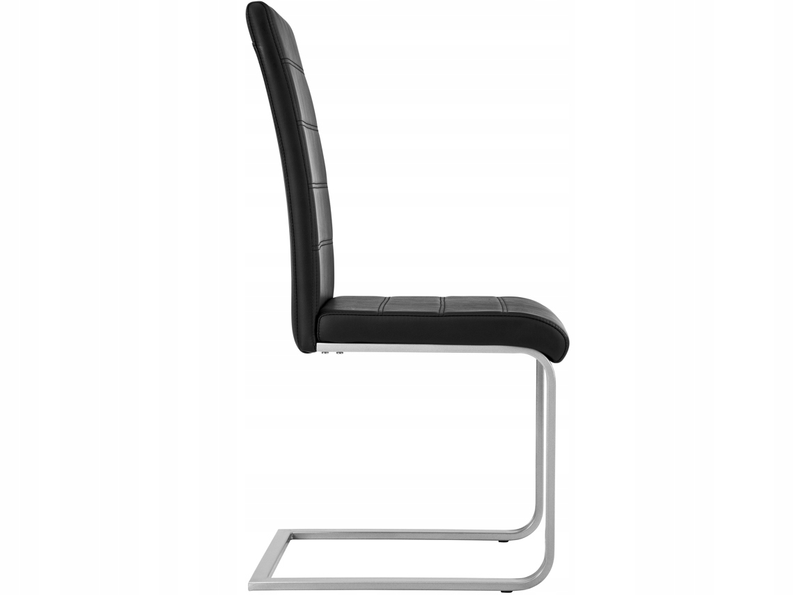 Zestaw 4 krzeseł do salonu jadalni Bettina czarne - obrazek 5