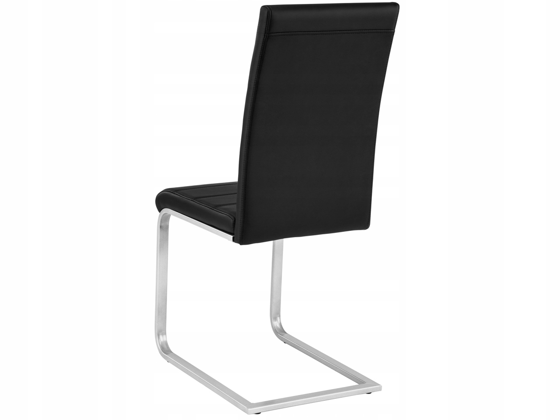 Zestaw 4 krzeseł do salonu jadalni Bettina czarne - obrazek 4