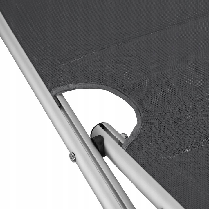 Leżak plażowy Lorella szary regulacją szary - obrazek 7