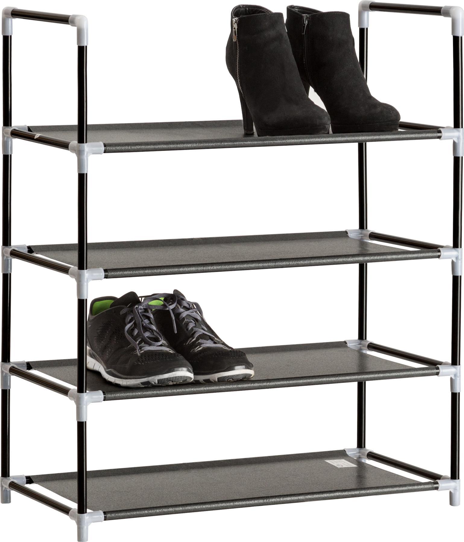 Regał na buty z 4 półkami czarny - obrazek 2