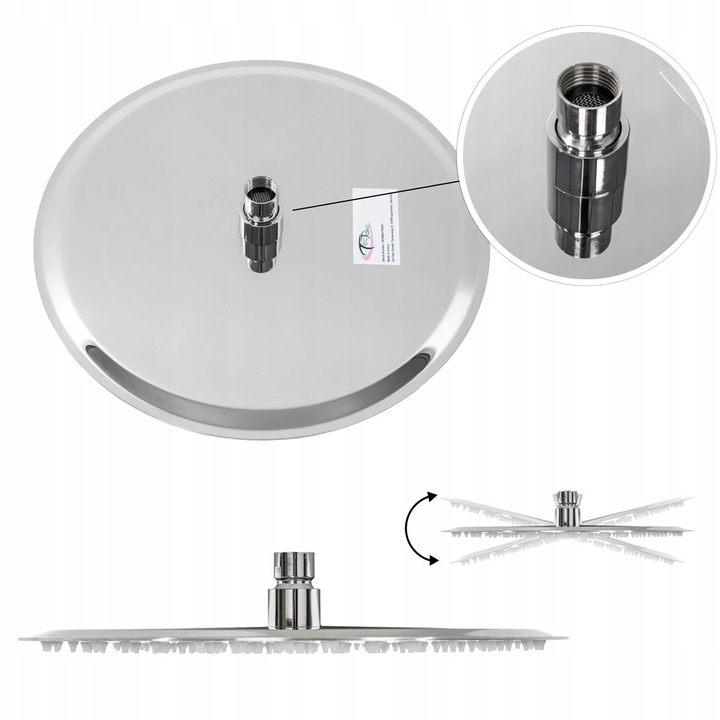 Deszczownica prysznicowa okrągła 30cm 401602 - obrazek 2