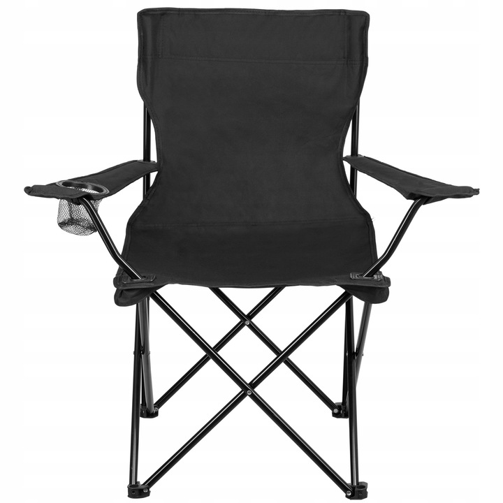 Krzesło 2szt turystyczne z oparciem TecTake czarny - obrazek 4