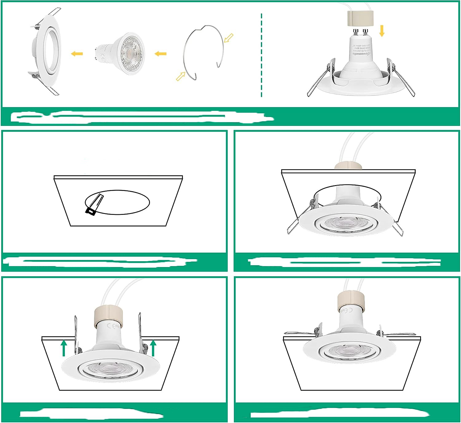 EDISHINE Reflektory LED z możliwością ściemniania 10 sztuk - obrazek 4