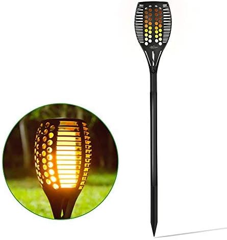 2x Ogrodowa lampa solarna pochodnia imitująca ogień