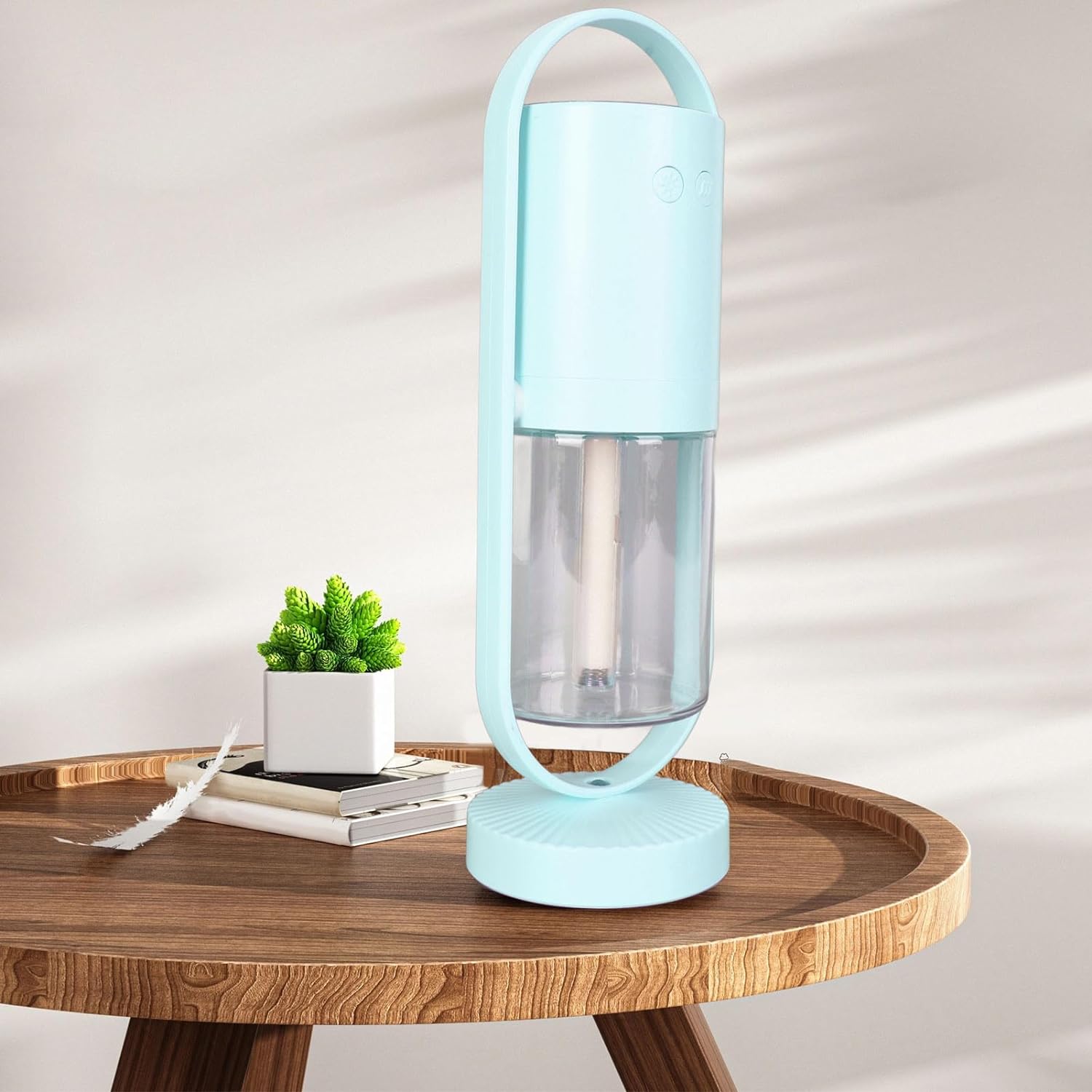 Nawilżacz powietrza dyfuzor zapachowy LED Niebieski - obrazek 3