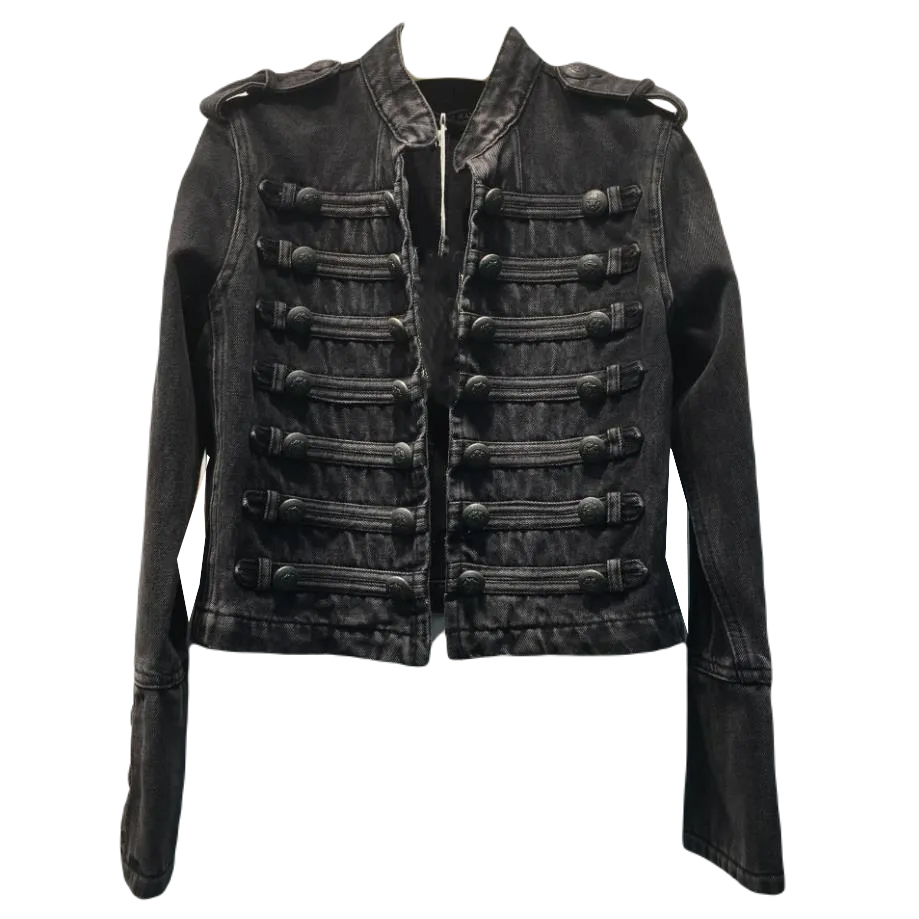 Damska przejściowa kurtka jeansowa w retro