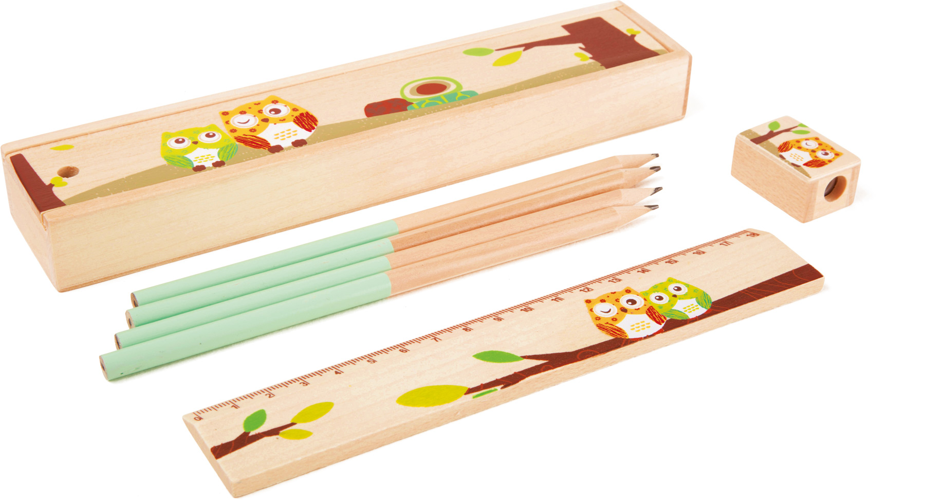 Drewniany piórnik z wyposażeniem Small Foot 3224