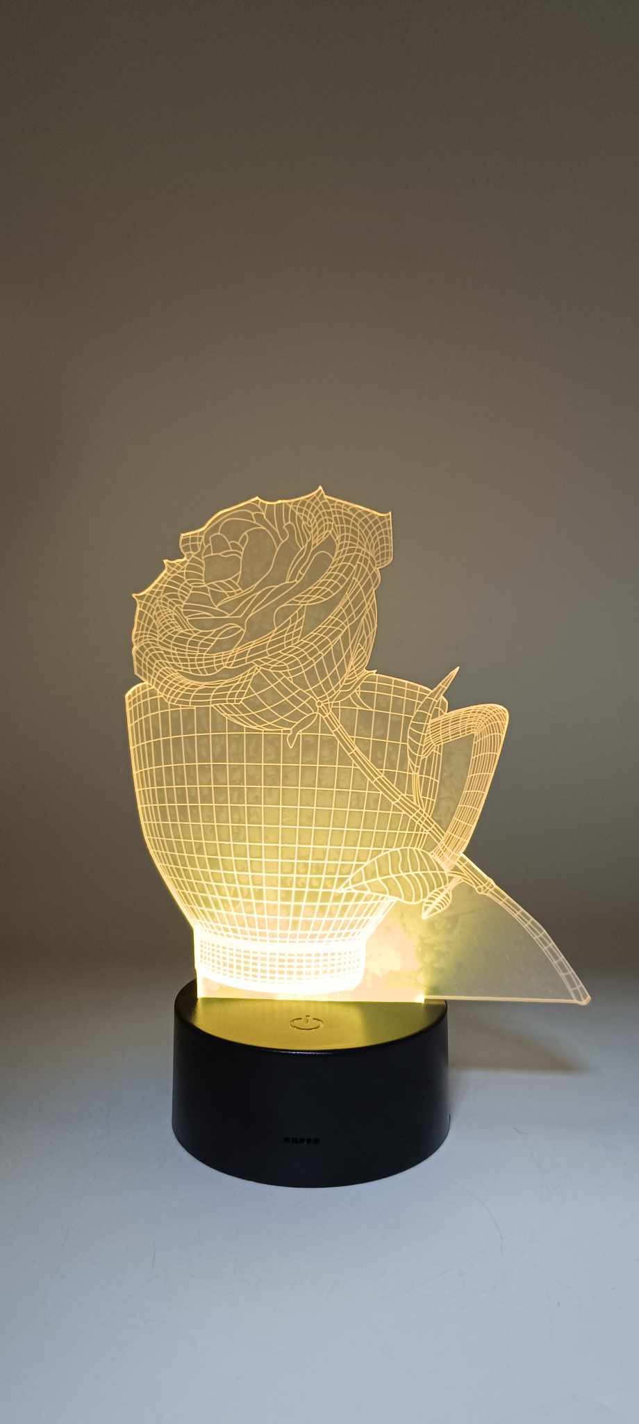 Lampka LED 3D Róża - obrazek 3