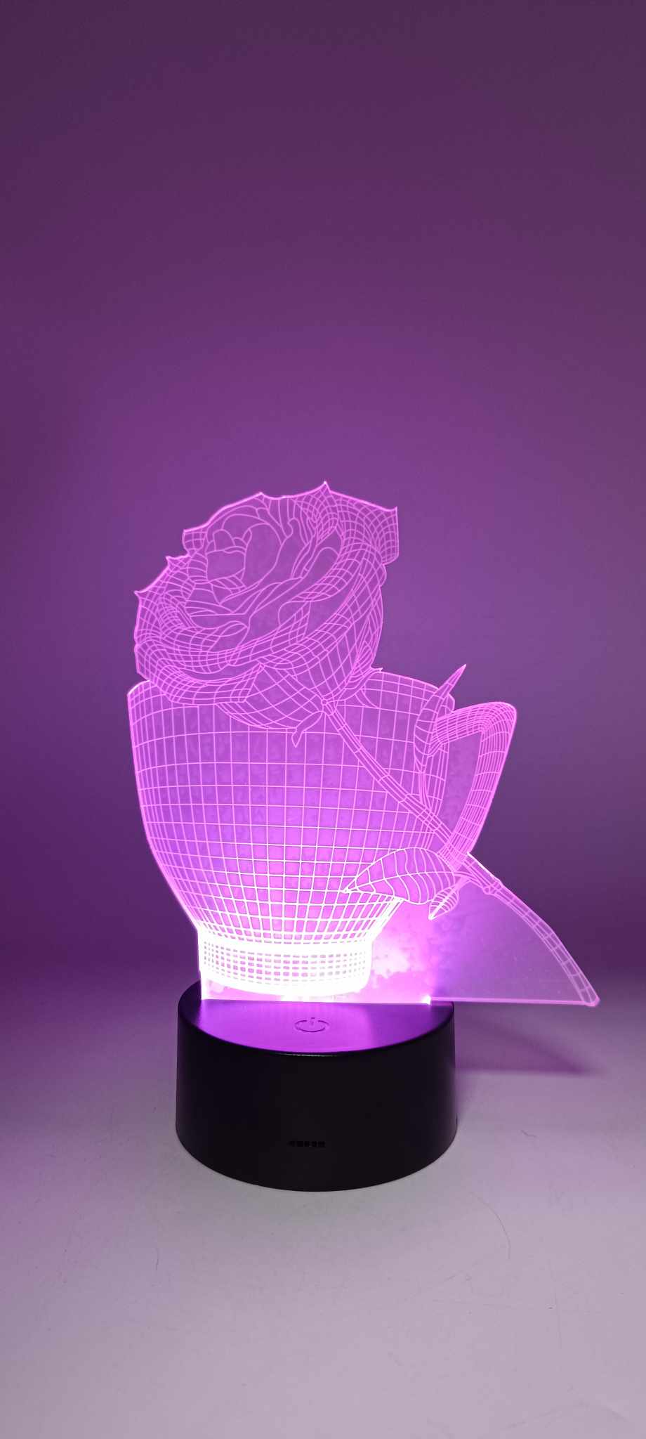 Lampka LED 3D Róża - obrazek 4