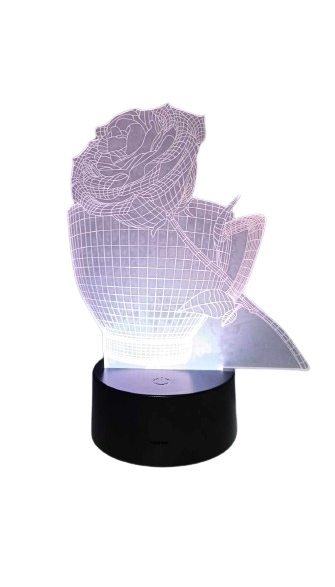 Lampka LED 3D Róża