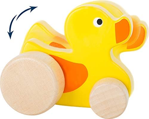 small foot 11048 kaczka z drewna do pchania - obrazek 3