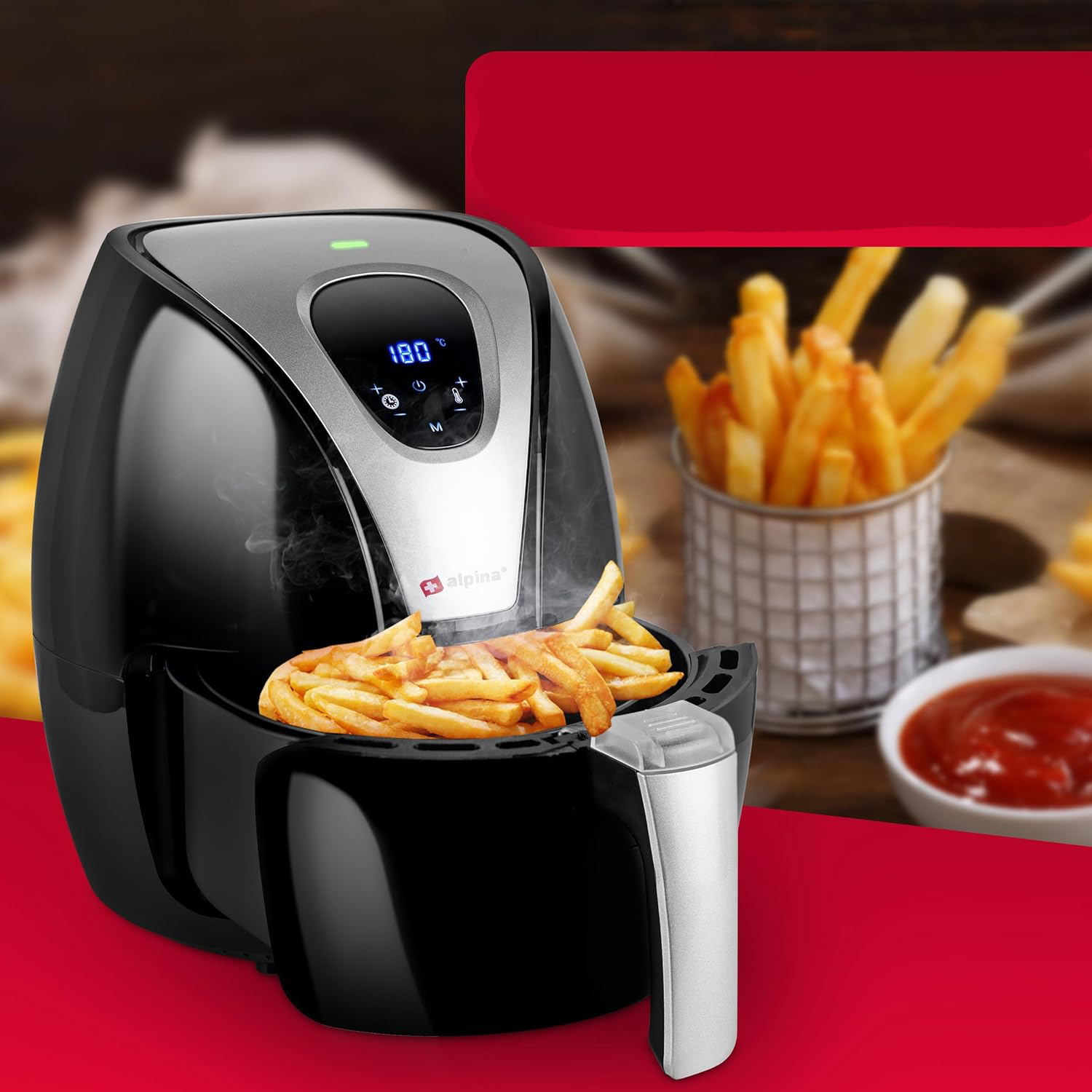 Alpina Frytkownica beztłuszczowa 2,4 L 1500W - obrazek 6