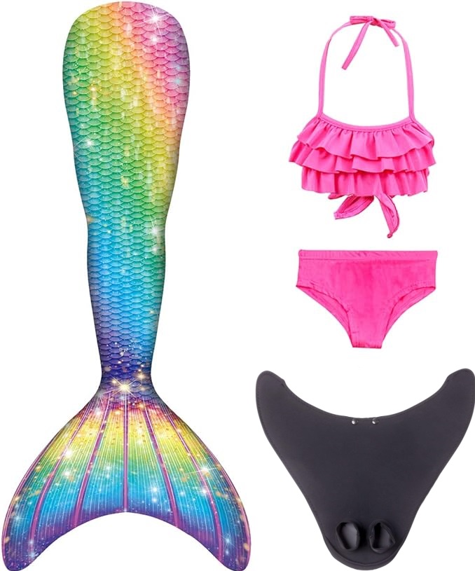Dziewczęcy strój kąpielowy syrenka