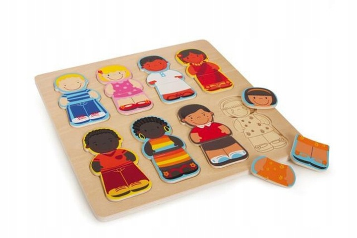 Drewniane Puzzle "Dzieci Z Tego Świata" Small Foot