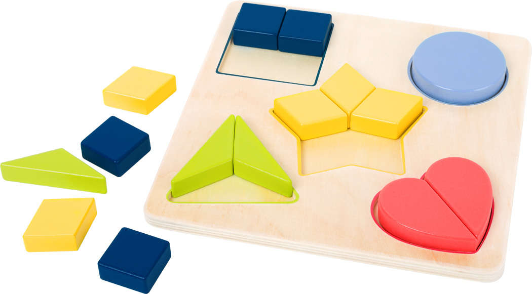 Small Foot Drewniane puzzle Kształty geometryczne, Ułamki