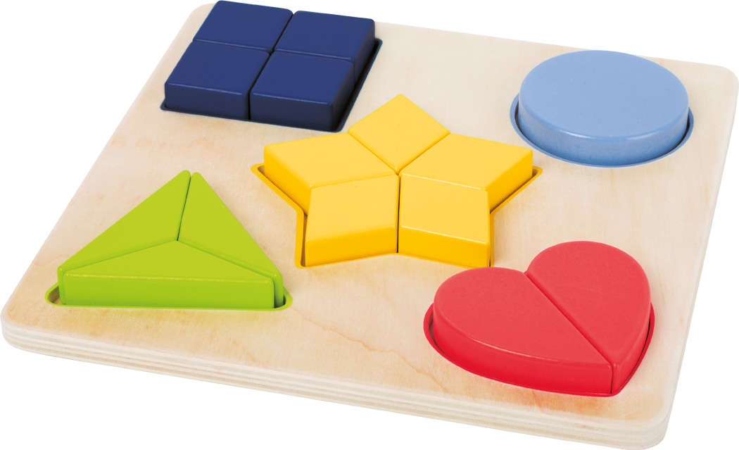 Small Foot Drewniane puzzle Kształty geometryczne, Ułamki - obrazek 2