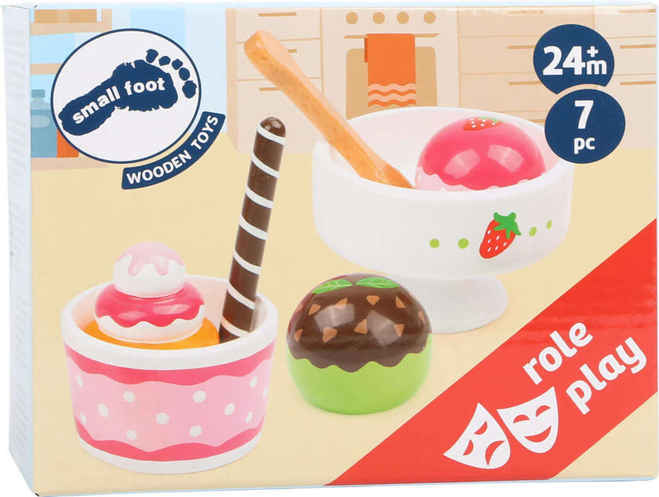 Zestaw drewniany desery lodowe lody Small Foot - obrazek 2