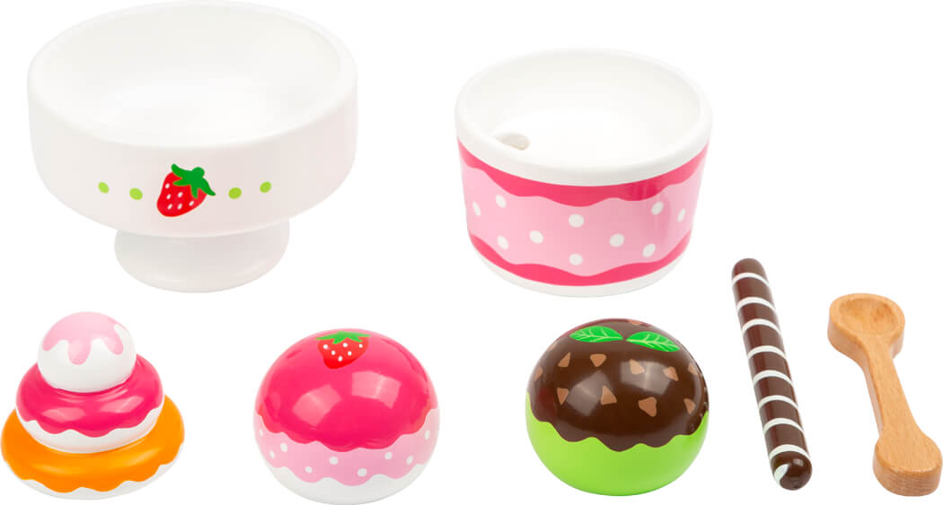 Zestaw drewniany desery lodowe lody Small Foot - obrazek 4