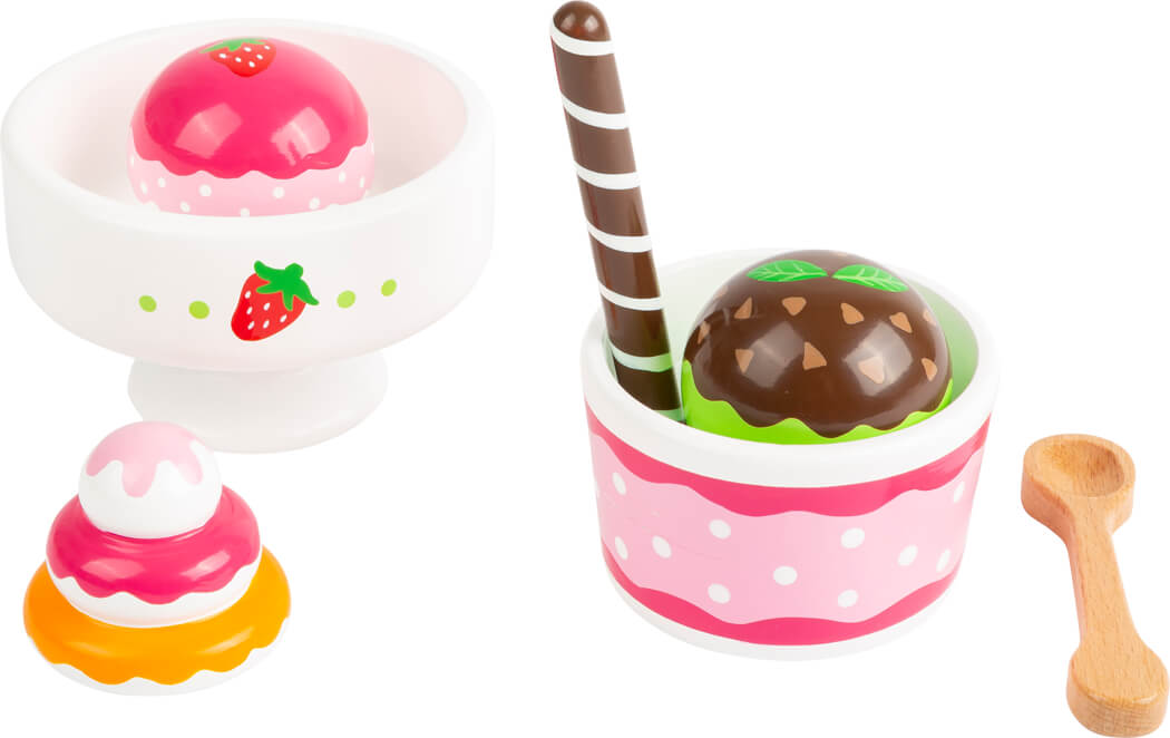 Zestaw drewniany desery lodowe lody Small Foot - obrazek 5