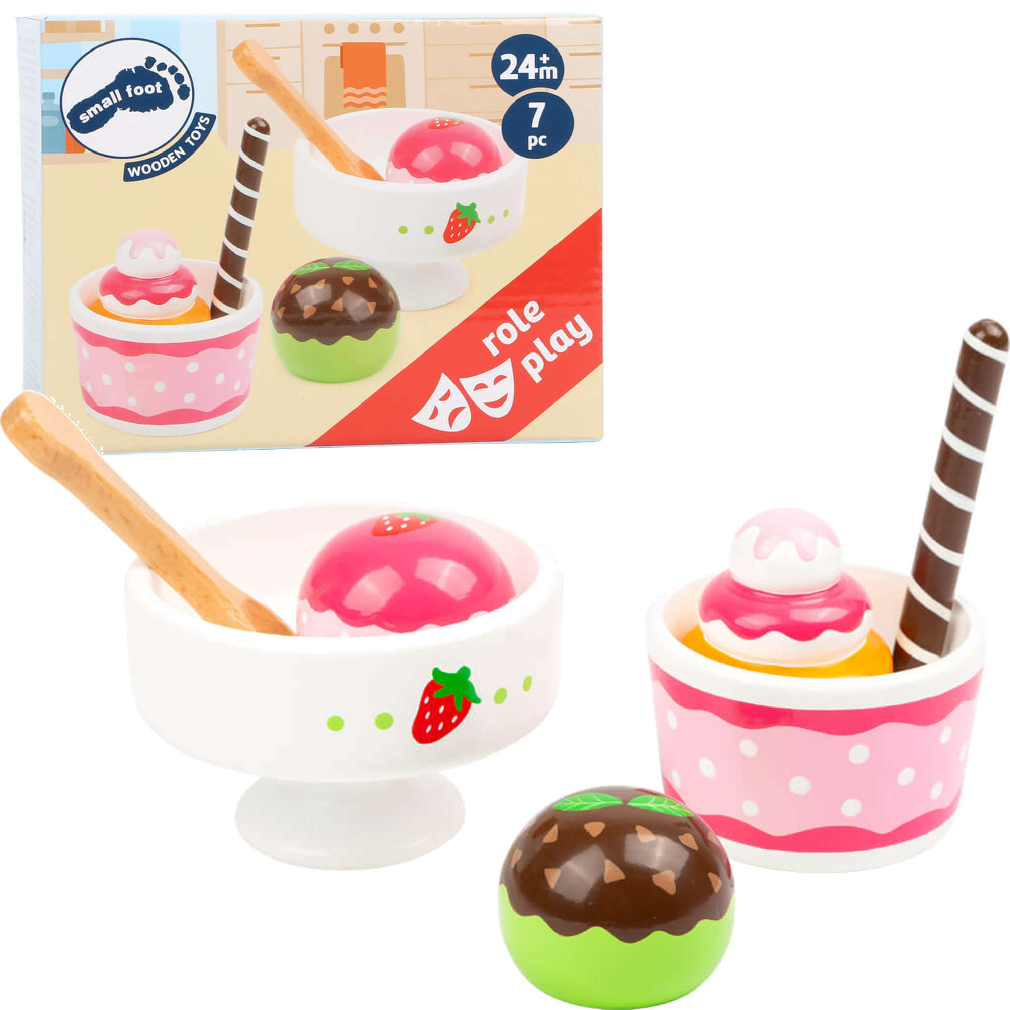 Zestaw drewniany desery lodowe lody Small Foot