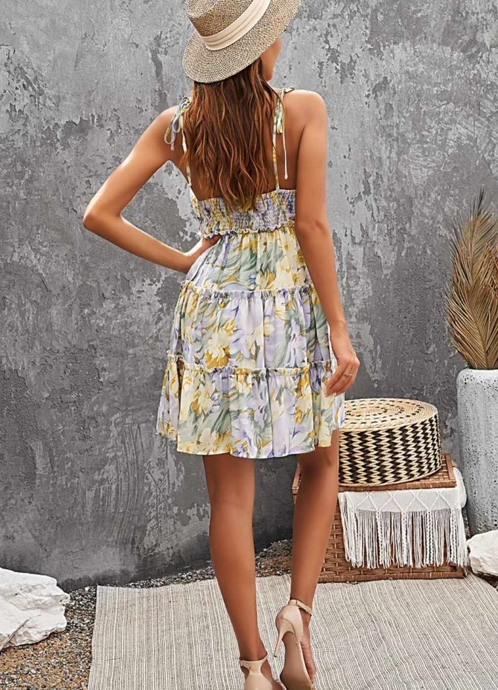 Damska wielokolorowa letnia sukienka rozmiar S - obrazek 3