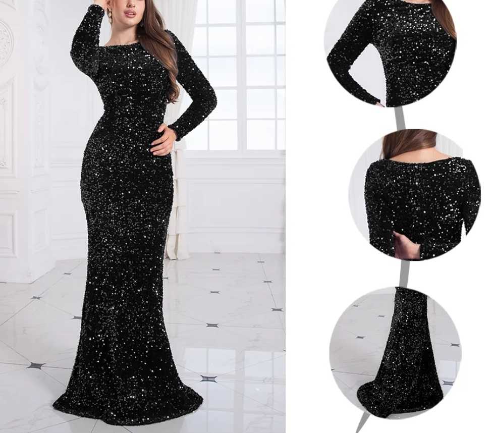 Sukienka damska maxi CEKINOWA rozmiar M - obrazek 5