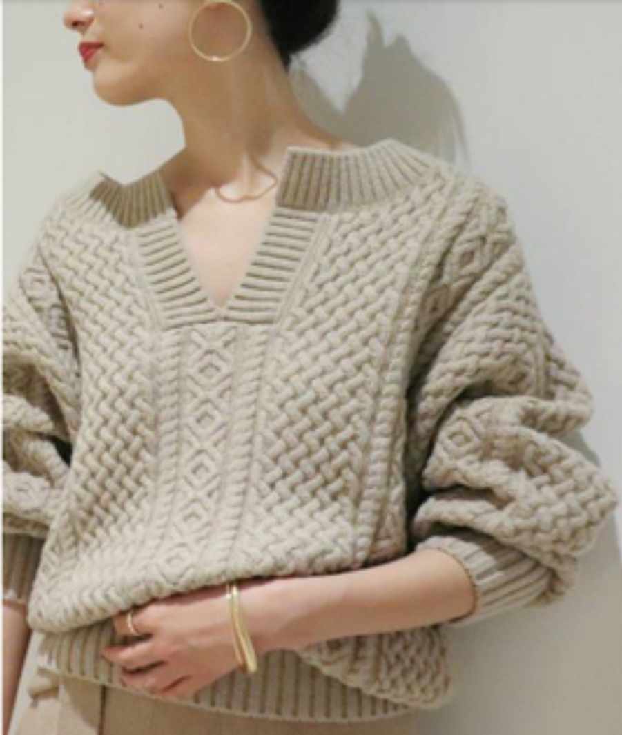 Damski szary sweter wełniany rozmiar L - obrazek 4