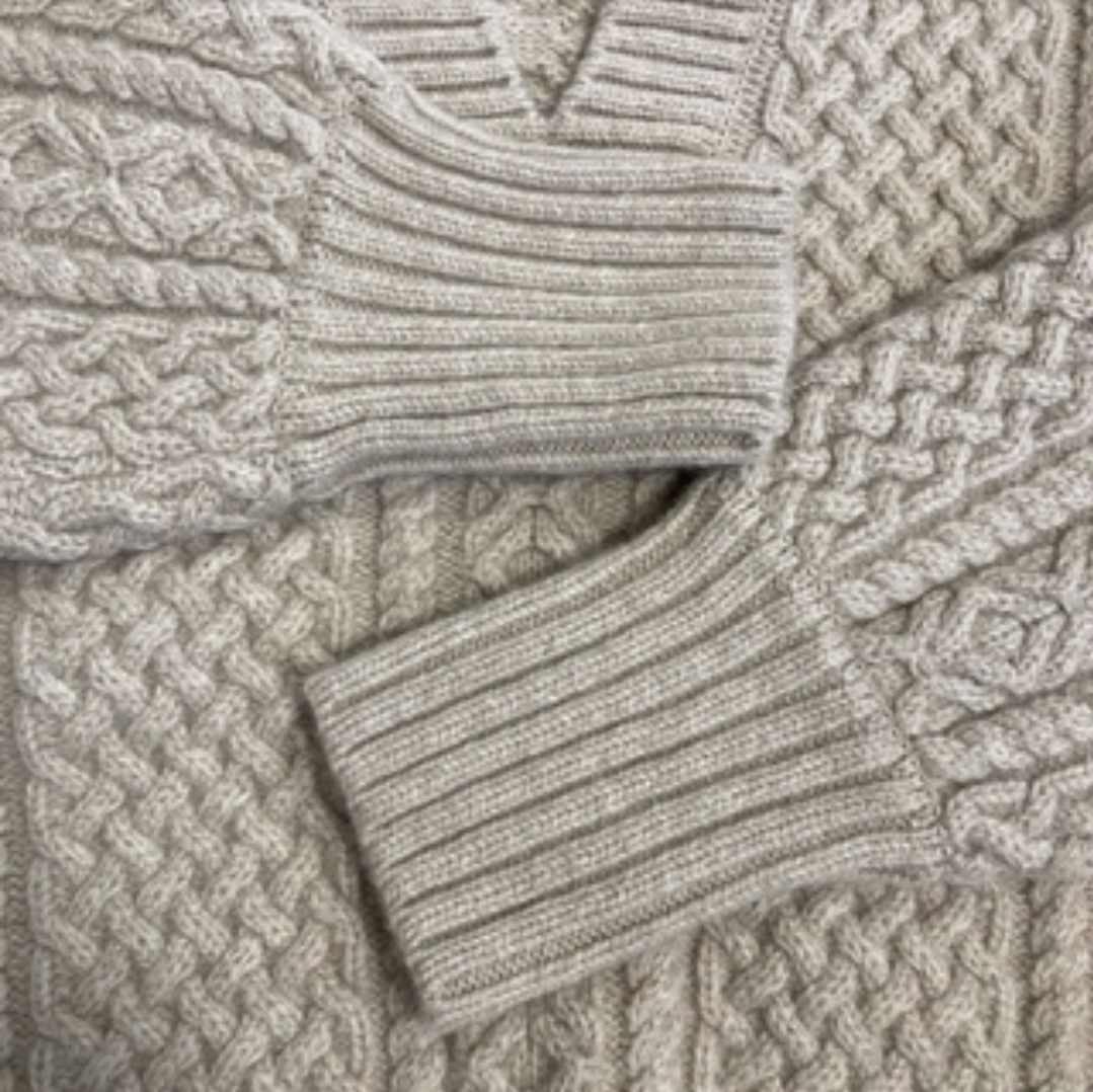 Damski szary sweter wełniany rozmiar L - obrazek 3