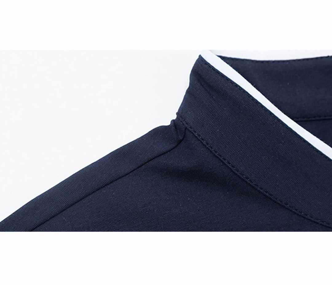 Męska koszulka polo ze stójką z długim rękawem - obrazek 4