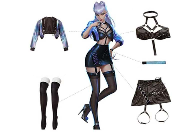 Kostium Xin Hai Yuan Game LOL KDA kostium Cosplay - obrazek 3