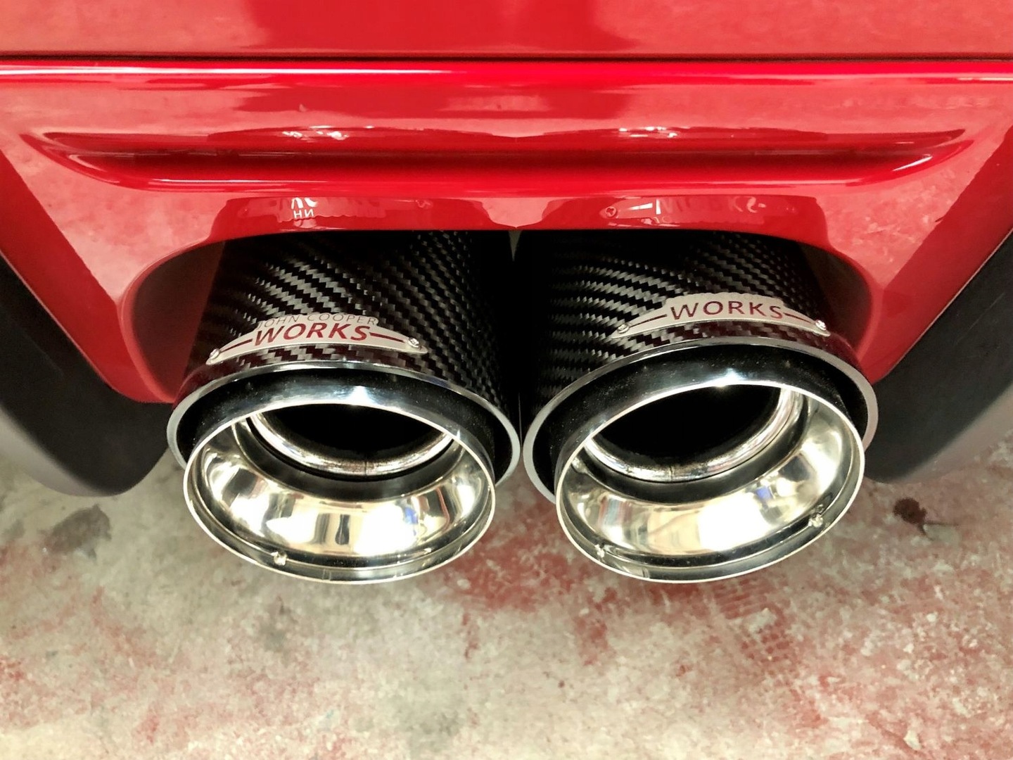 MINI COOPER S F56 F60 - KOŃCÓWKI JCW WORKS CARBON - obrazek 2