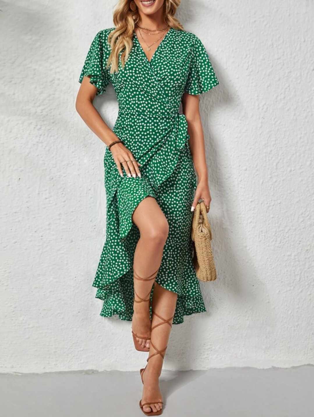 Damska letnia sukienka midi rozmiar L - obrazek 4