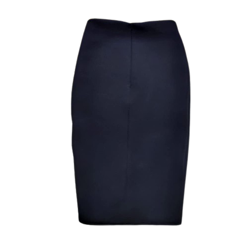 Ołówkowa spódnica czarna z falbaną rozmiar 2XL - obrazek 4