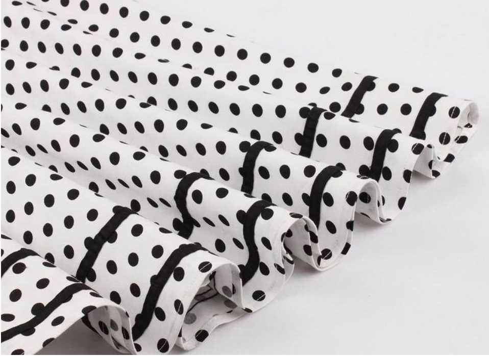 Damska letnia sukienka midi w groszki - obrazek 4