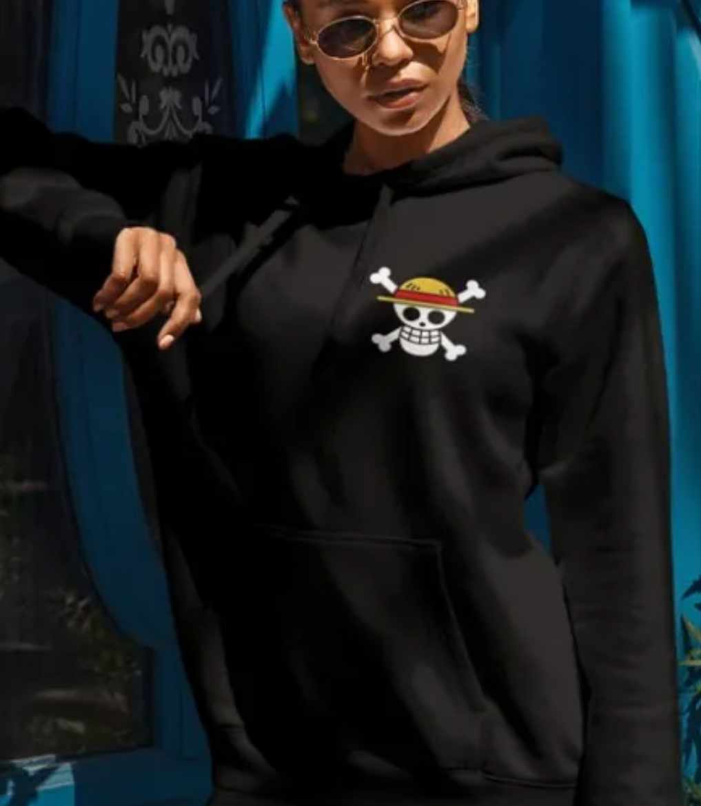 Bluza czarna unisex z nadrukiem - obrazek 3