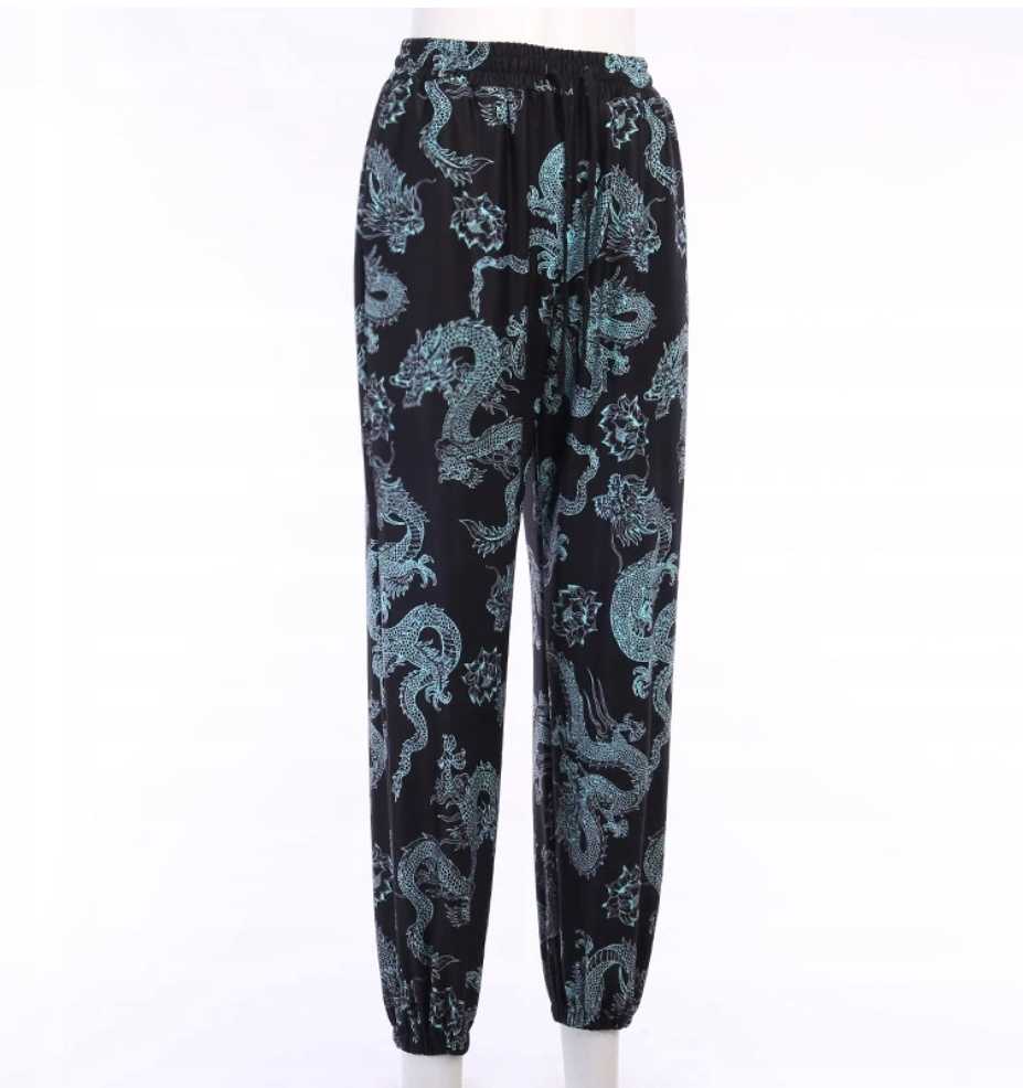 Dresowe damskie spodnie w japońskim stylu - obrazek 2