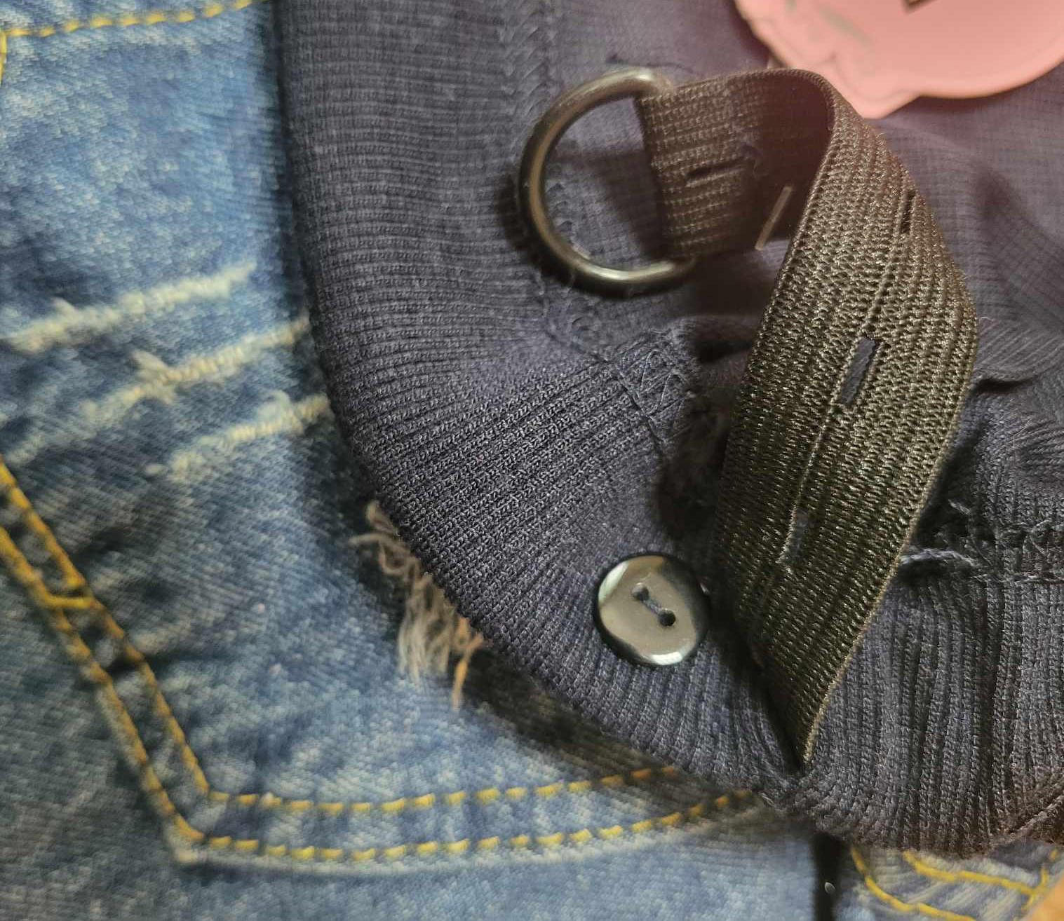 Damskie ciążowe spodenki dżinsowe rozmiar L - obrazek 4