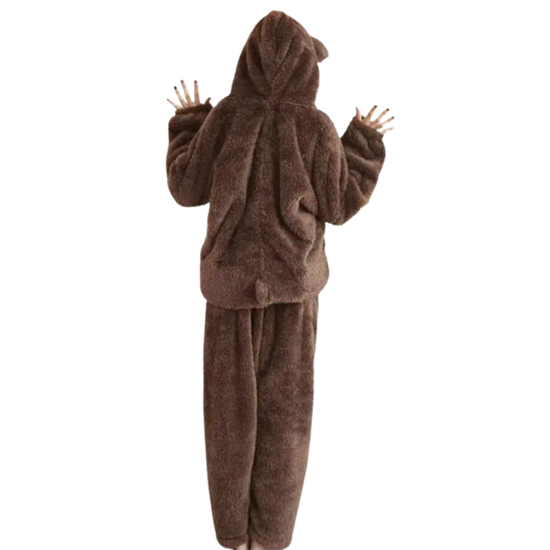 Damska piżama pluszowa ciepła rozmiar S/M - obrazek 2