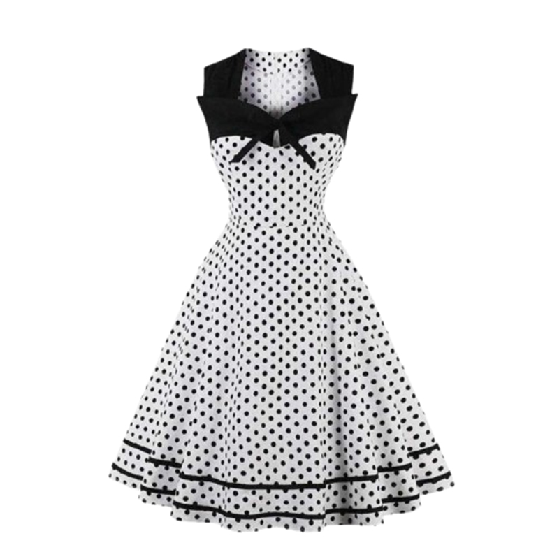 Damska letnia sukienka midi w groszki