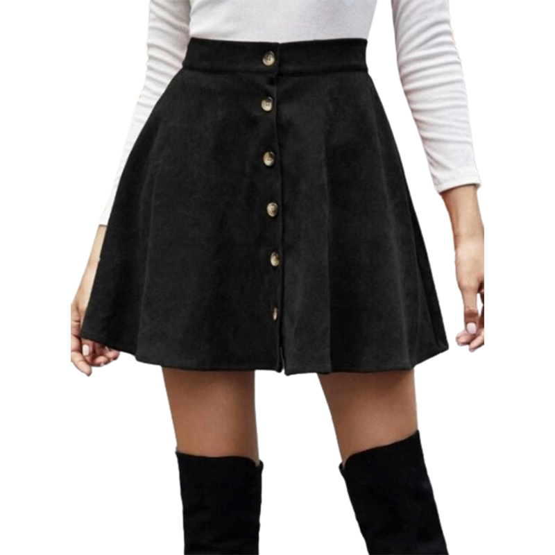 Spódnica damska czarna na guziki rozmiar M