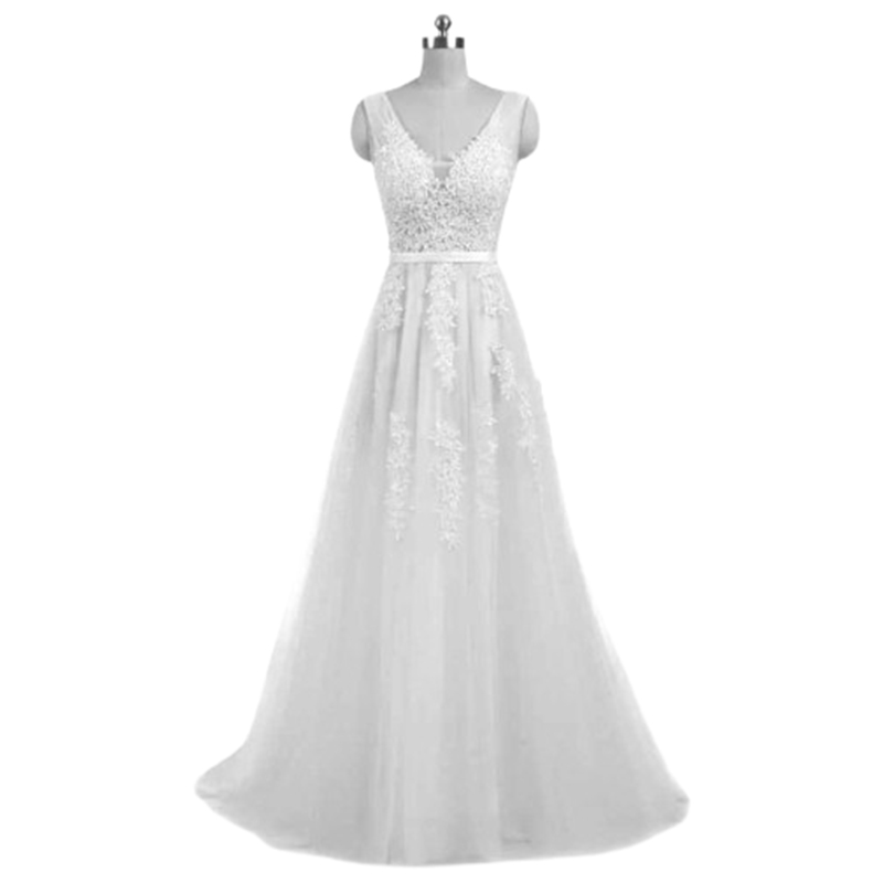 Suknia ślubna tiulowa z koronką S