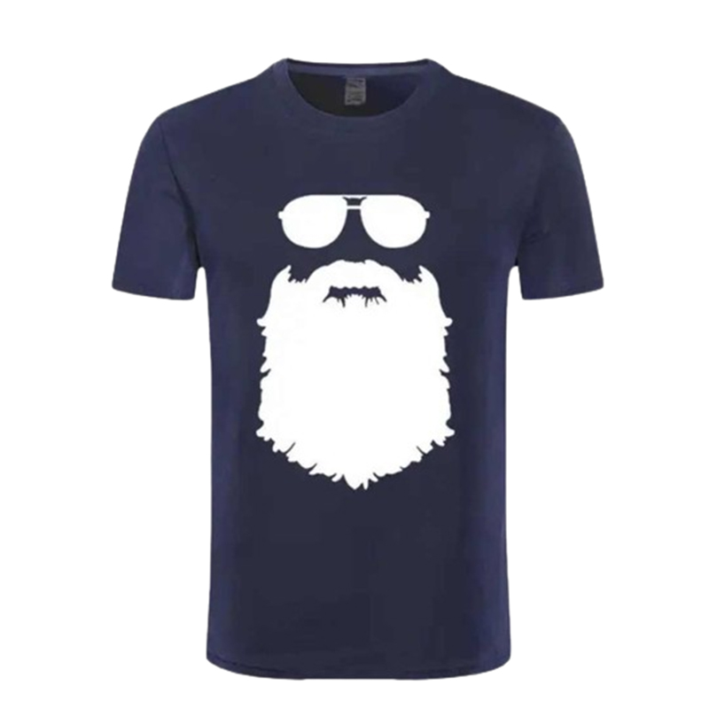 Męska koszulka granatowa z nadrukiem