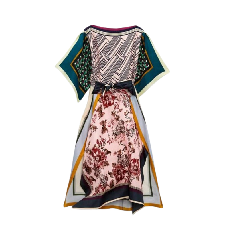 Damska letnia wielokolorowa sukienka rozmiar M