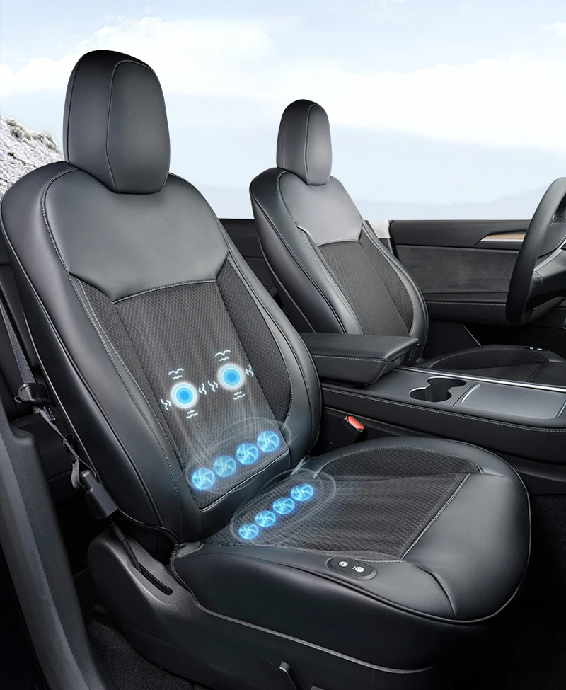 2x Pokrowiec z wentylacją osłona fotela Tesla Model 3/Y - obrazek 6