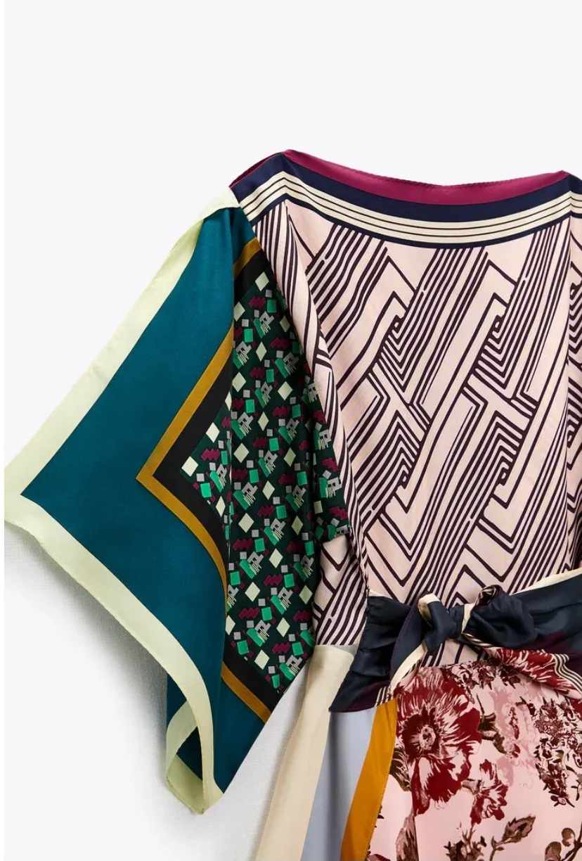 Damska letnia wielokolorowa sukienka rozmiar M - obrazek 2