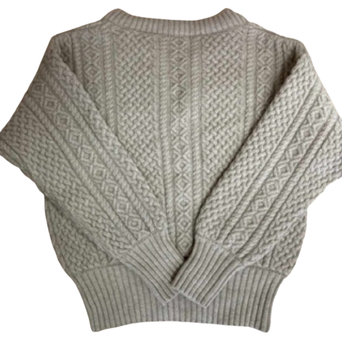 Damski szary sweter wełniany rozmiar L - obrazek 2