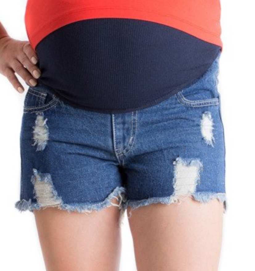 Damskie ciążowe spodenki dżinsowe rozmiar L - obrazek 3