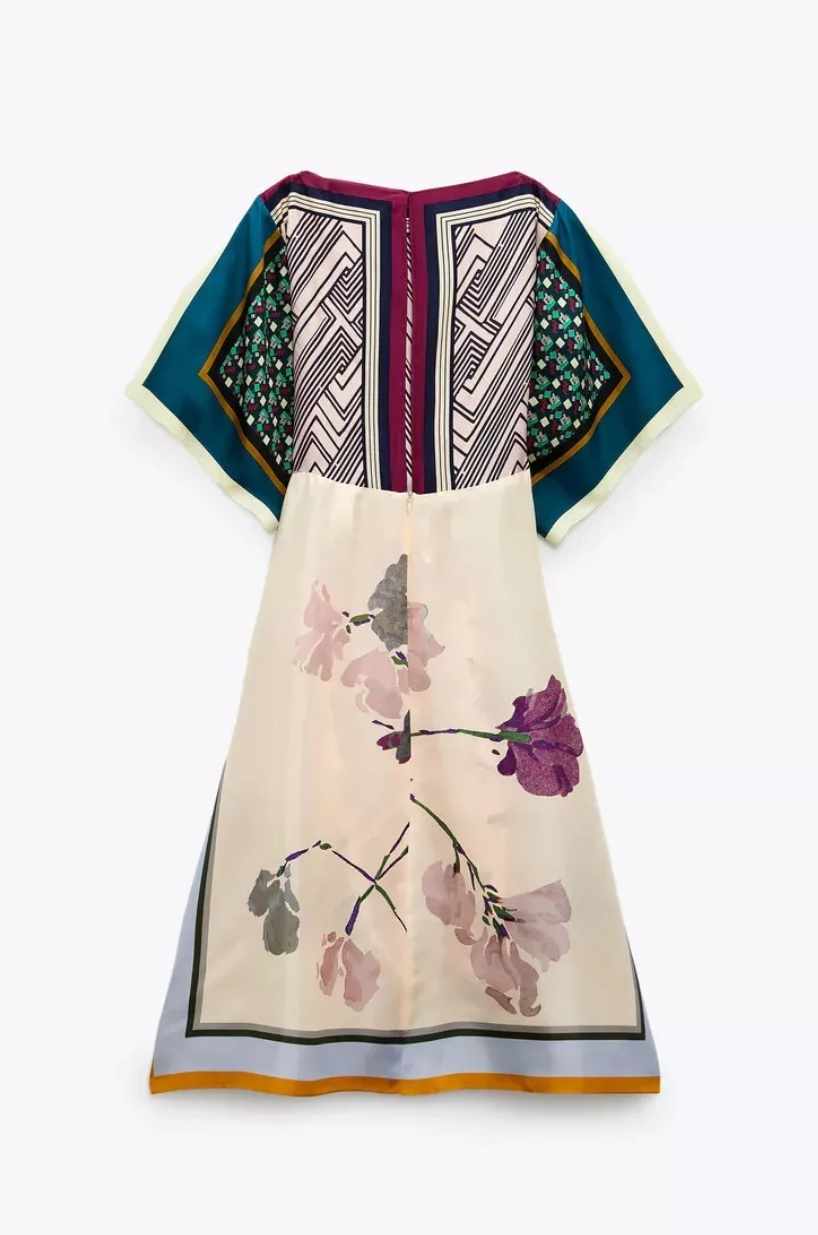 Damska letnia wielokolorowa sukienka rozmiar M - obrazek 3