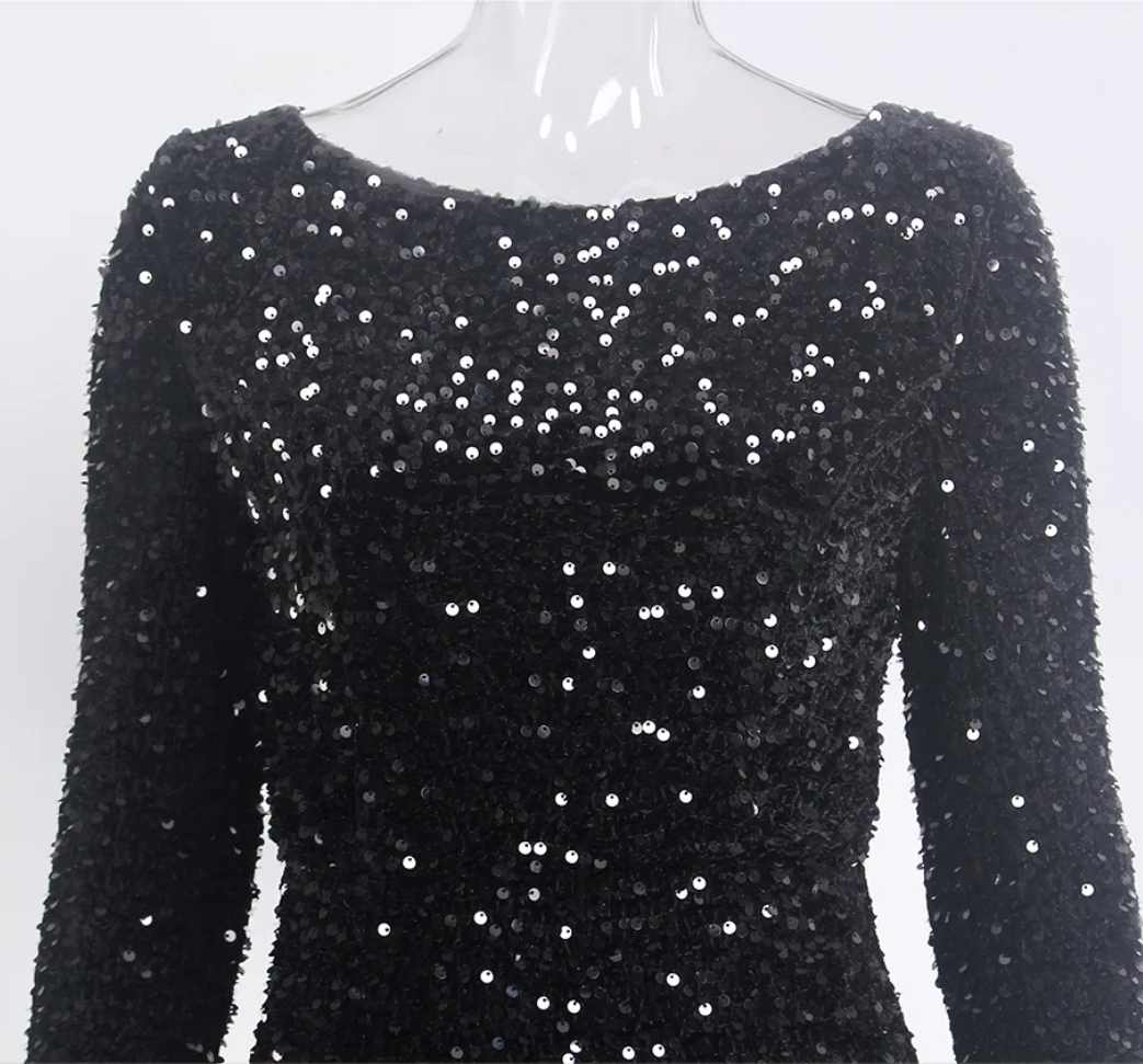 Sukienka damska maxi CEKINOWA rozmiar M - obrazek 7