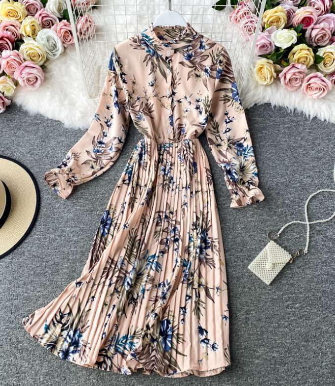 Sukienka plisowana midi w kwiaty rozmiar S - obrazek 2